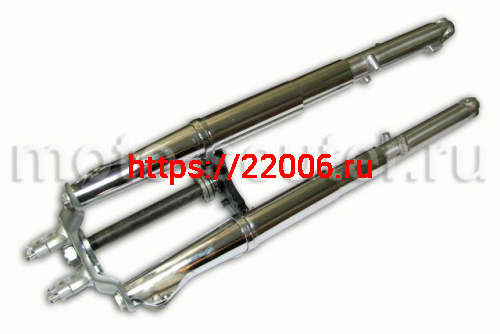 Вилка передняя мопед Альфа 27мм в сборе Вилка передняя мопед Альфа 27мм в сборе