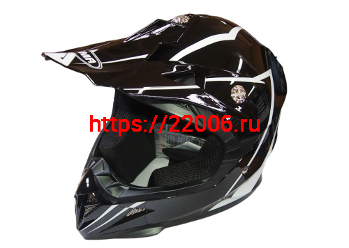 Шлем кроссовый YM-211 "YAMAPA", черно-белый, черно-розовый, размер L детский Шлем кроссовый YM-211 "YAMAPA", черно-белый, черно-розовый, размер L детский