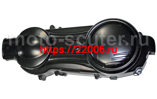 Крышка вариатора 4T152QMI 125сс (короткий картер) черная Крышка вариатора 4T152QMI 125сс (короткий картер) черная