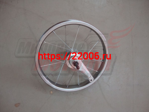 Обод 14" задний (ХРОМ) в сборе с втулк.