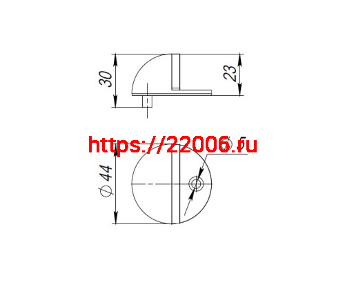 Упор Punto (Пунто) дверной напольный DFIX/F50 (DS PF-50) BL-24 черный фото 3 Упор Punto (Пунто) дверной напольный DFIX/F50 (DS PF-50) BL-24 черный фото 3