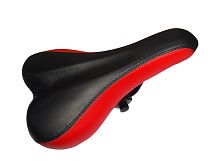 Сиденье вело 240х150мм, цветное, черно-красное HUALONG (HBAZ 1908)