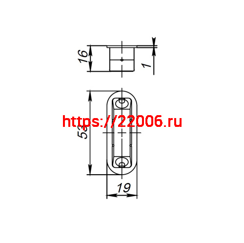 Ответная Fuaro (Фуаро) планка магнитная для M96 и M85 (цвет жёлтый) фото 2