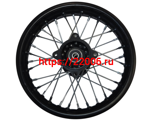 Обод 12" задний спицы, диск. тормоз 1,85-12 ПИТ-БАЙК (32Н), в сборе, ось D12 мм (4 отв.звезды) фото 2 Обод 12" задний спицы, диск. тормоз 1,85-12 ПИТ-БАЙК (32Н), в сборе, ось D12 мм (4 отв.звезды) фото 2
